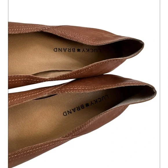 LUCKY BRAND Alba ballet flats brown leather Size 7.5 - Picture 3 of 6